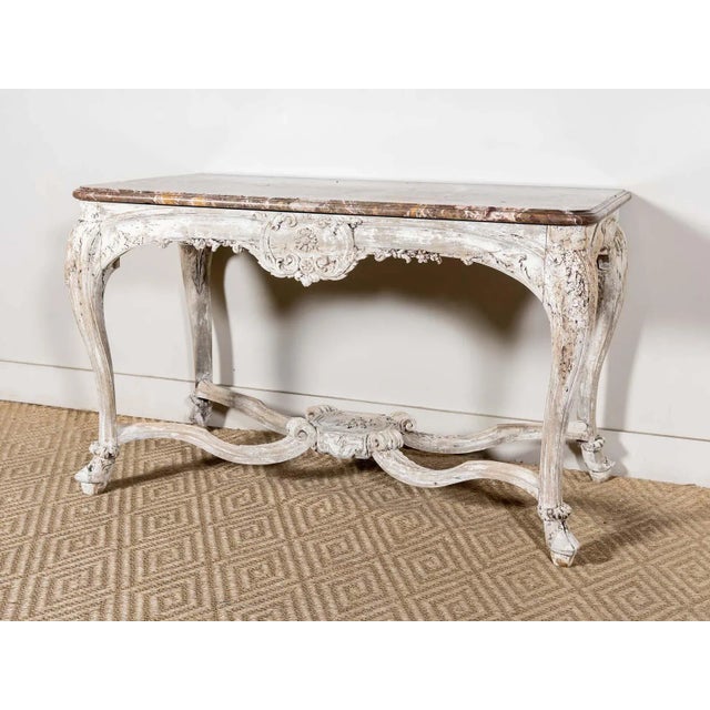 White 1900s Antique Regency Console For Sale - Image 8 of 8
