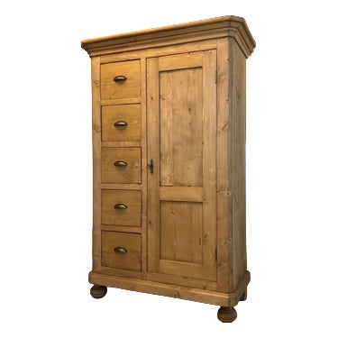 Rustic Farmhouse Bread Cabinet For Sale