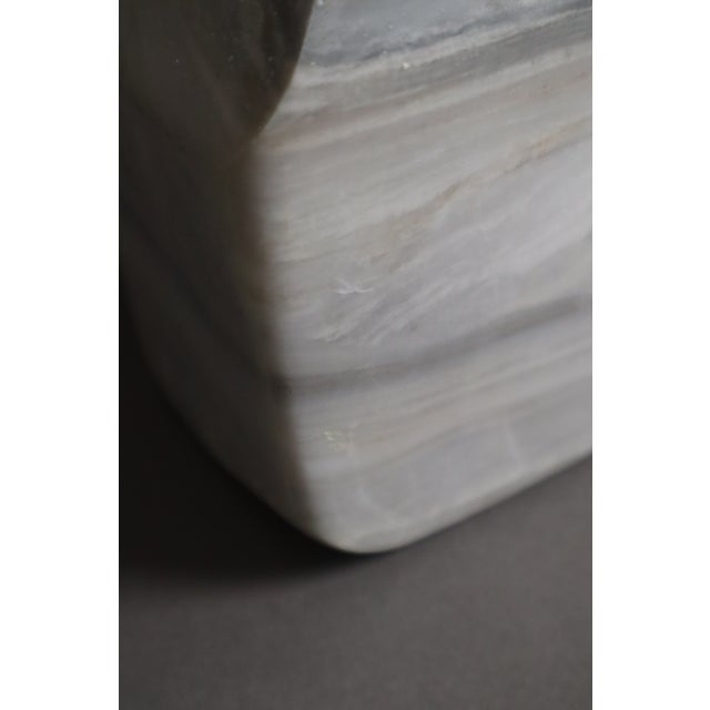 Gray Double Cross Sculpture in White Italian Marble, 1980s For Sale - Image 8 of 18