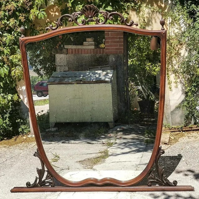Vintage Mirror, Italy, 1950s For Sale - Image 9 of 9