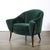 Art Deco Scroll Form Lounge Chair W/ Walnut Supports in Viridian Velvet Mohair For Sale - Image 4 of 18