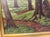 Wood Large Antique 1919 Original Finn Wennerwald Landscape Marsh Woods Trail Painting For Sale - Image 7 of 12