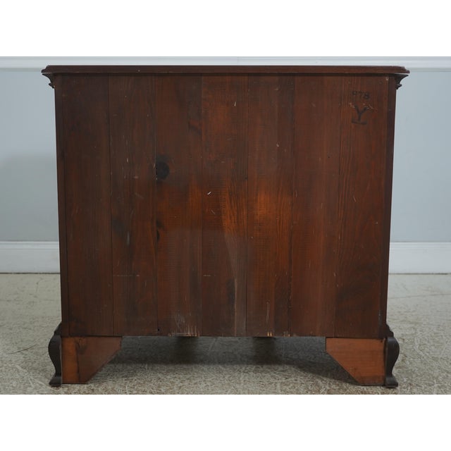 Harden Block Front Townsend Yale Mahogany Kneehole Desk Chest For Sale - Image 17 of 18