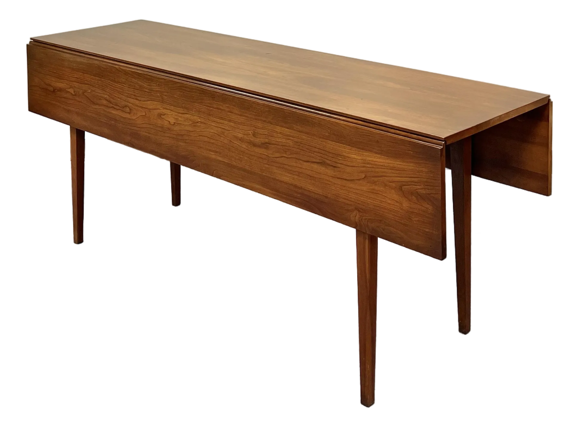Henkel Harris Black Cherry Drop Leaf Harvest Table | Chairish