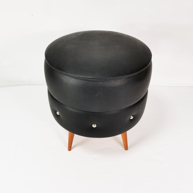 Pouf origin: Netherlands, 1960s. It is characterized by a modernist form. After removing the seat - it has a storage...