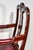 Beautiful English Antique Carved Wood Walnut Desk Arm Chair Leather Seat For Sale - Image 11 of 18