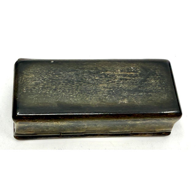 Art Deco 19th Century 3 Horn, Wood and Silver Match Safes or Trinket Boxes For Sale - Image 3 of 18