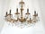 Antique 12 Light Captivating Curvaceous Brass Cut Lead Crystal Chandelier ~ Rewired ~ Restored ~ Rejuvenated ~ Ready to Hang ~ For Sale - Image 12 of 12