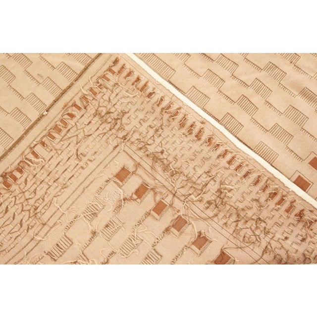 Tan Aubusson Style Rug Designed by Arthur Dunnam for Doris Leslie Blau For Sale - Image 8 of 8