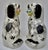 Staffordshire Flower Basket Spaniel Dogs, Pair, Black and White England 19th Century For Sale In New York - Image 6 of 17