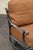 Late 20th Century Cast Aluminum Pair Of Outdoor Swivel Lounge Chairs With Cushions For Sale - Image 5 of 18