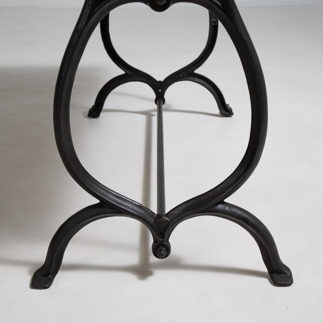 Cast Iron Bistro Table on Casters, Antique, France, Early 20th Century For Sale - Image 11 of 15