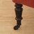 Antique Velvet Armchair with Turned Legs on Casters, 1880s For Sale - Image 5 of 14