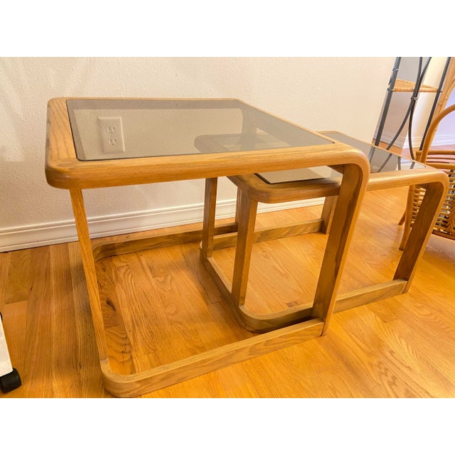 1960s 1960s Vintage Lou Hodges Style Nesting Tables - Set of 2 For Sale - Image 5 of 6