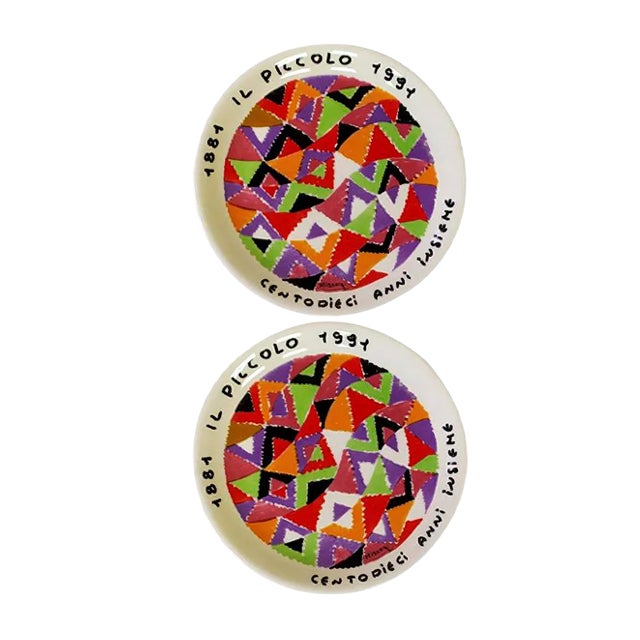 Plates by Missoni Ottavio, 1991, Set of 2 For Sale