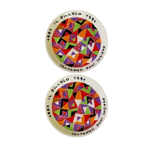 Plates by Missoni Ottavio, 1991, Set of 2