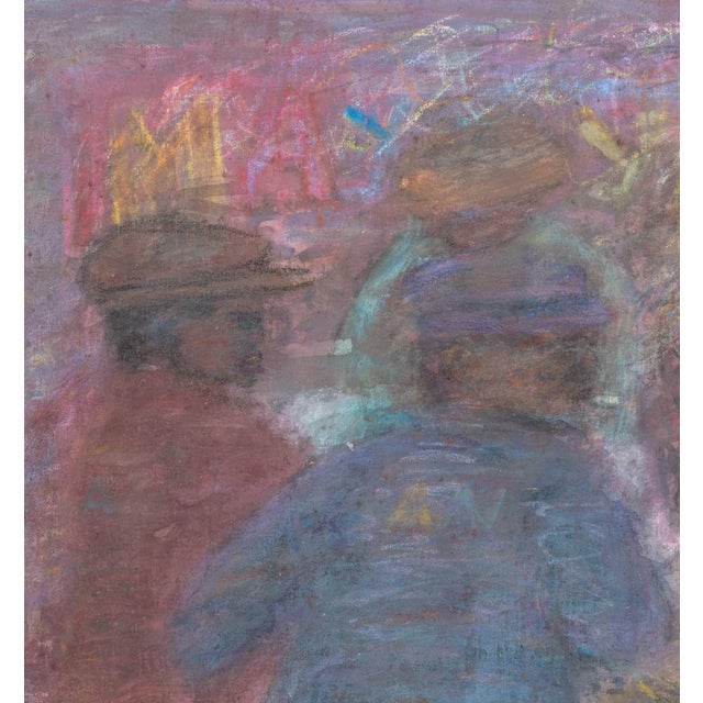 David Koloane (South African, 1938-2019), Untitled (Abstract Composition), Conte Crayon and Oil on Canvas, 1995, signed...
