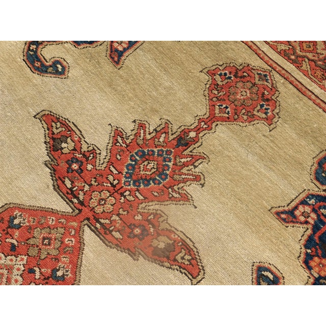 Tan 1880s Antique Persian, Malayer Rug-4’1’x6’11" For Sale - Image 8 of 13
