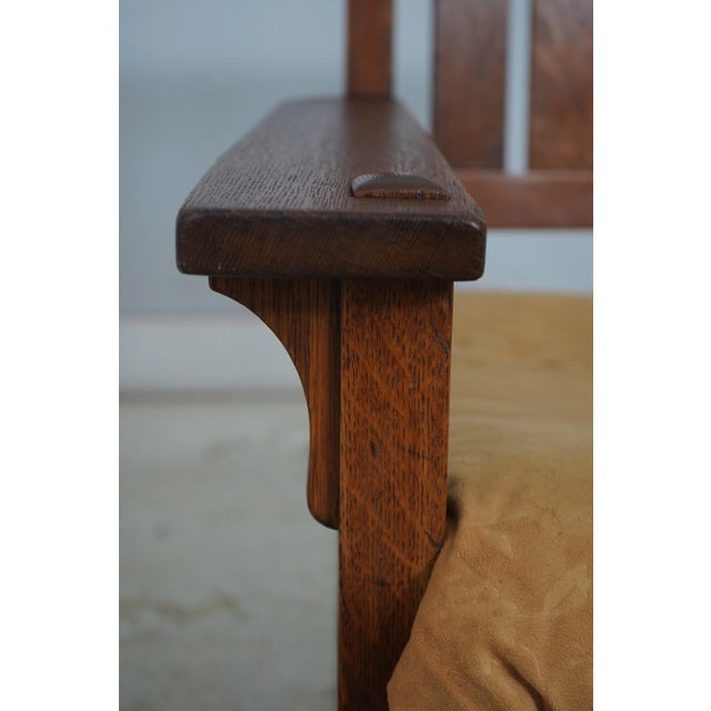 Gustav Stickley Mission Oak Armchair For Sale - Image 10 of 18