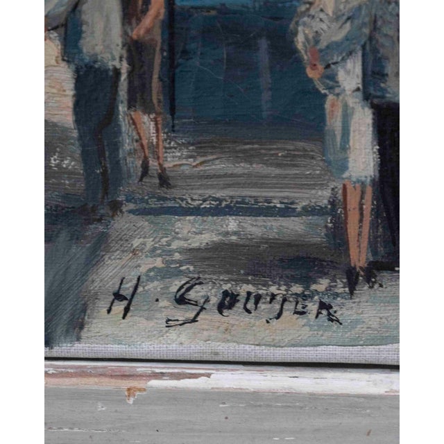 Mid 20th Century H. Gouter, Montmartre au Printemps, Place du Tertre and Sacré-Cœur, Paris For Sale - Image 4 of 8