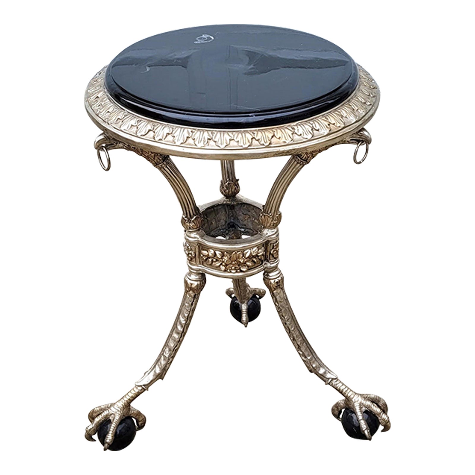 2000s Maison Jansen Style Neoclassical Bronze Eagle Gueridon