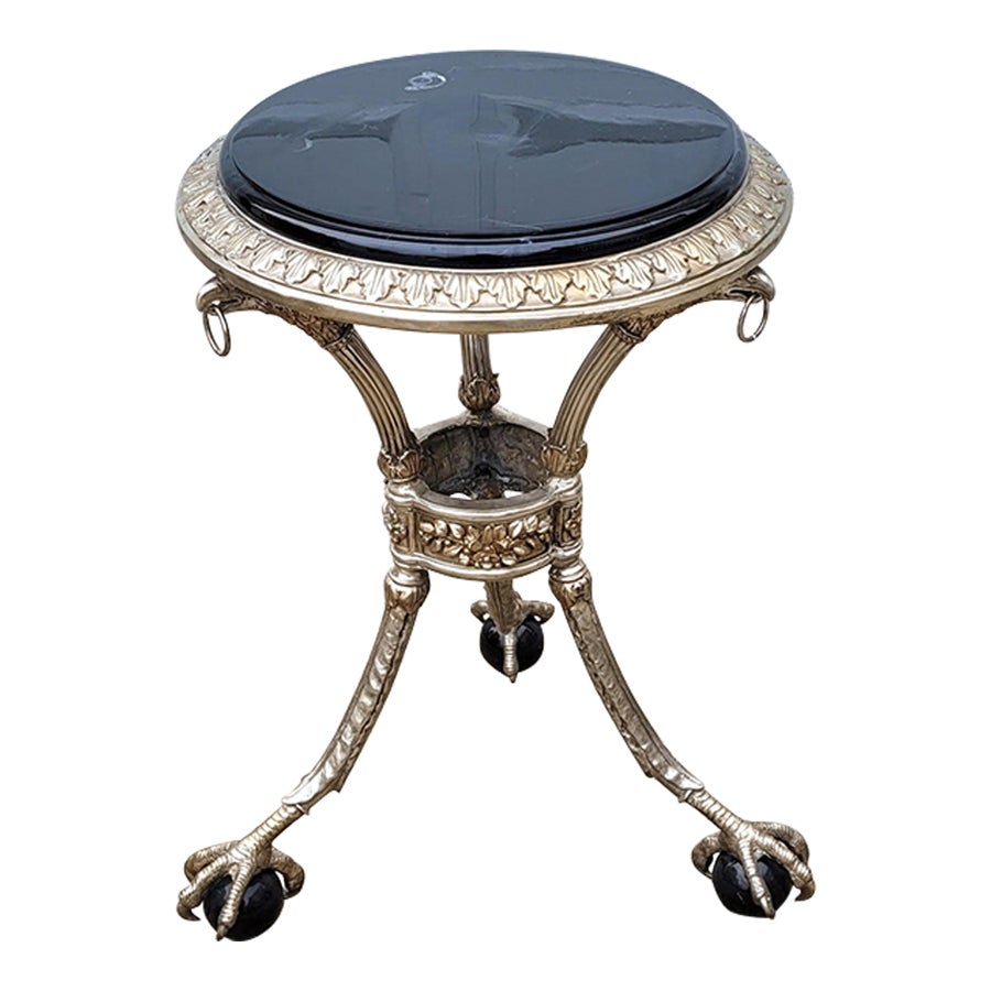 2000s Maison Jansen Style Neoclassical Bronze Eagle Gueridon