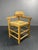 Postmodern Brutalist Dutch Oak Corner Chair with Rush Seat, 1970s For Sale - Image 16 of 18