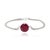 Single Stone Natural Ruby Unisex Bracelet in 925 Silver For Sale - Image 9 of 12