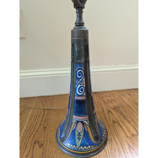 Antique ceramic lamp, hand painted labelled Damascus Holland. Gouda Holland is the broader name for the world-famous,...