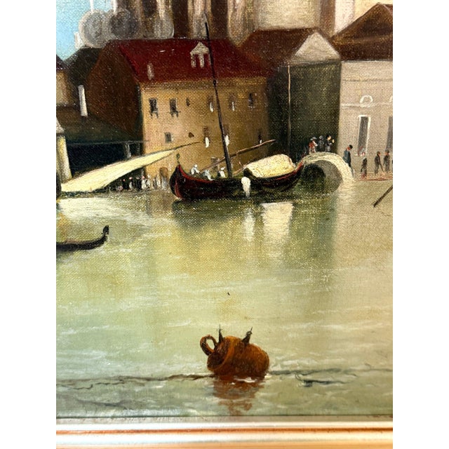 19th-Century Italian Venetian Capriccio of the Bacino di San Marco For Sale - Image 14 of 18
