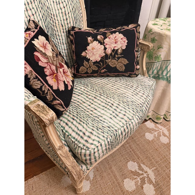 Set of Two Vintage Needlepoint Pillows For Sale - Image 4 of 7