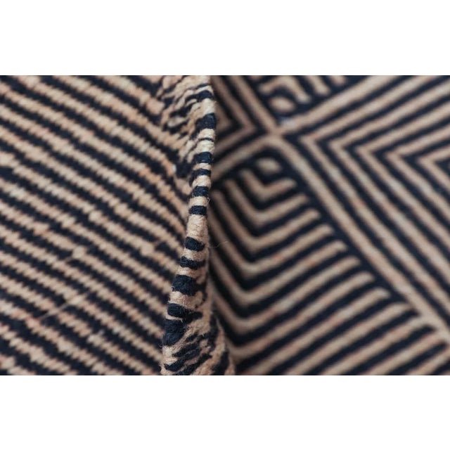 Not Yet Made - Made To Order Black and Sand Tan Flatweave Zanafi Moroccan Wool Runner (Made-To-Order) 2'6" X 10' For Sale - Image 5 of 10