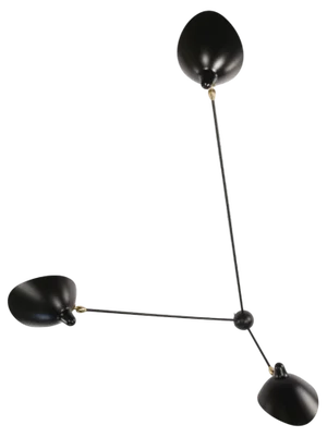 Spider Sconce with 3 Still Arms by Serge Mouille