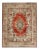 Persian Antique Mahal Rug With Beautiful Floral Design in Red, Pink, and Green For Sale
