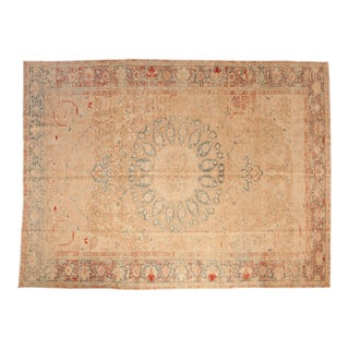Vintage Distressed Ahar Carpet - 9'6" x 12'10" For Sale