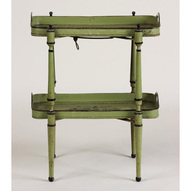 This exquisite Italian serving table from the 1940s features a two-tier design, offering both functionality and vintage...