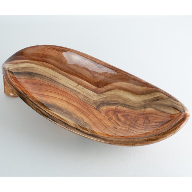 Saint-Jean-du-Desert, Marseille Ceramic Centerpiece, Faux-Wood Decor, circa 1950 For Sale - Image 11 of 15