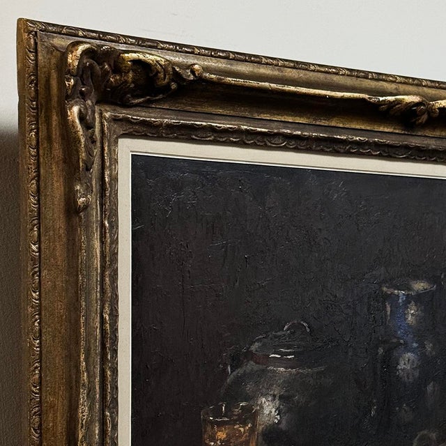 Antique Framed Oil Painting on Canvas by Guy Cambier (1923-2008) 'Country Still LIfe' For Sale - Image 14 of 16