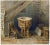 An original 1836 watercolour painting, George Sidney Shepherd NWS, Antiquity Capriccio with Font from St Mary Church,...