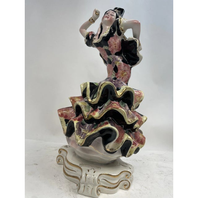 Dancer Ceramic Statue, 1940s For Sale - Image 11 of 12