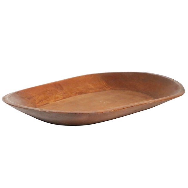 Charming 19th C American hand carved wood centerpiece, fruit bowl. Classic country style, decorative and functional. The...