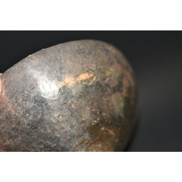 Mid 20th Century Hammered Silver Bowl Hand Crafted Modern For Sale - Image 13 of 15