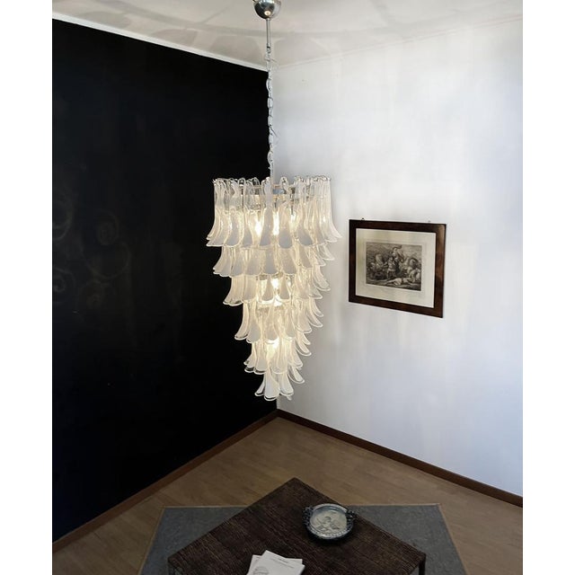 Large Italian Murano Glass Spiral Chandelier, 1990s For Sale - Image 16 of 18