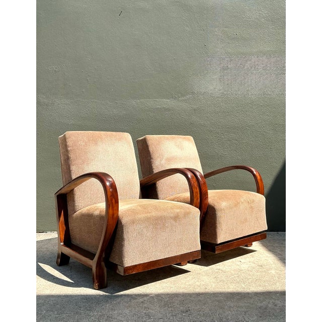 Vintage Art Deco Bentwood Lounge Chairs - Pair For Sale - Image 12 of 12