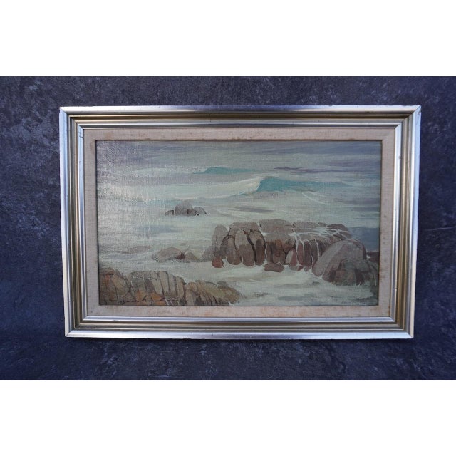 Pacific Grove Surf c.1914, by Eugen Neuhaus, Oil on Canvas, Framed For Sale - Image 9 of 9