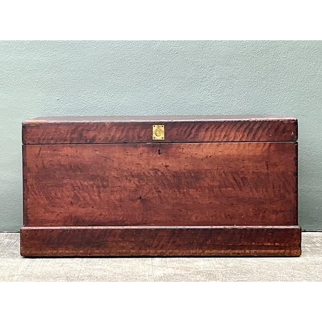 Vintage Cedar Lined Ships Trunk For Sale - Image 12 of 12