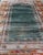 Antique Angora Oushak Rug With Solid Background in Teal, Blue, Orange Colors 3'2 X 5'4. For Sale - Image 4 of 11