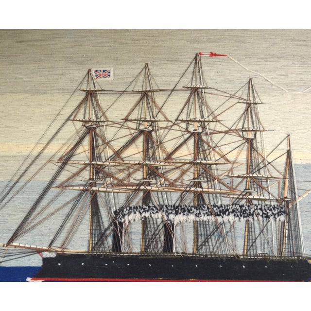British Sailor’s Woolwork of a Royal Navy Five-Masted Ironclad HMS Minotaur in Her Trials Rig, Minotaur Class For Sale - Image 4 of 9