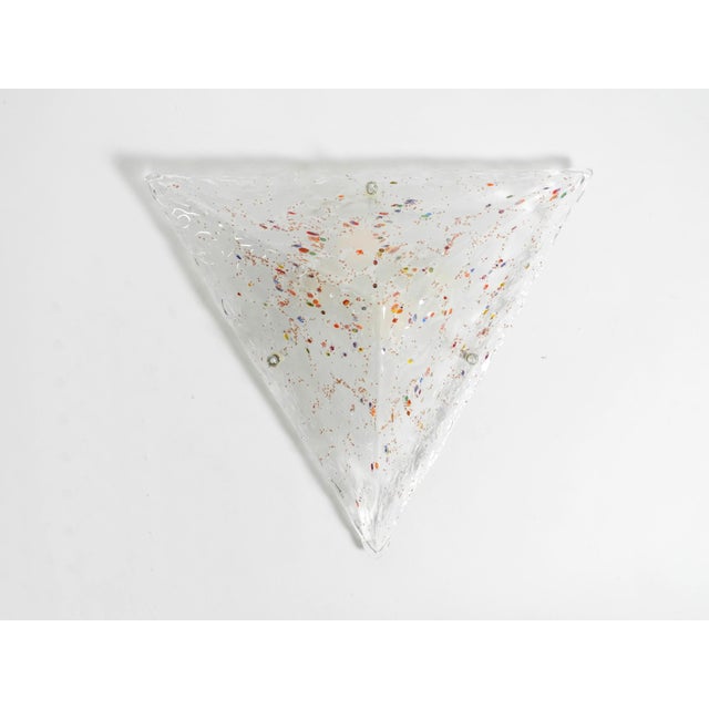 Beautiful italian ceiling lamp from the 1980s. stunning postmodern design in the shape of a triangular pyramid....