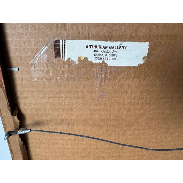 1970’s Vintage Theo Tobiasse Signed & Numbered Lithograph 121/135 – Wood Frame & Glass For Sale - Image 11 of 12